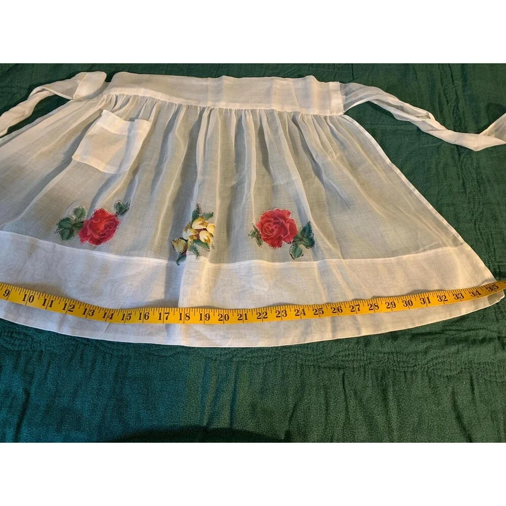 Vintage Floral Appliquéd Apron